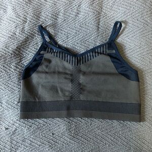 Stylish Gray and dark blue sports bra